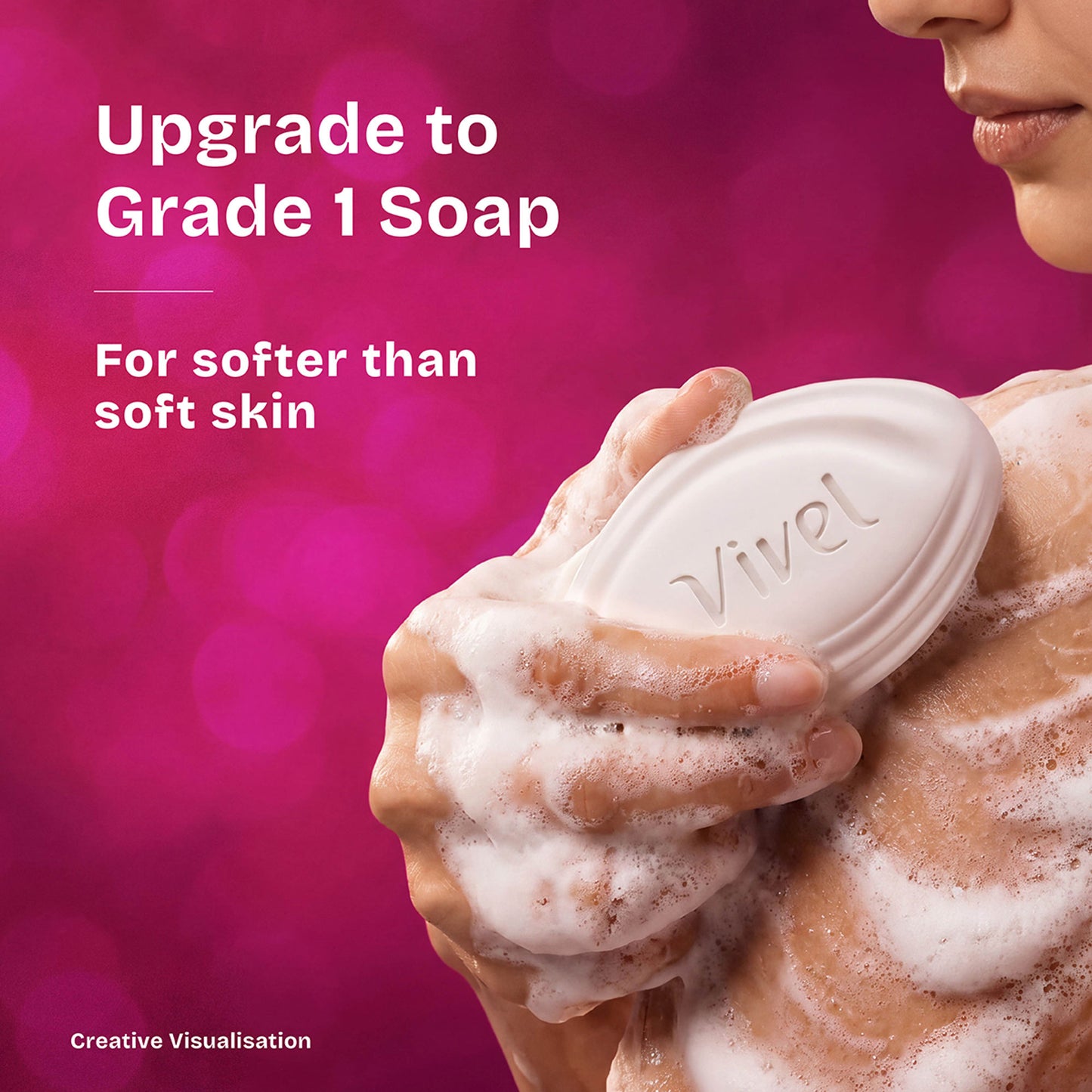 Vivel Aloe Vera Grade 1 Bathing Soap, Highest Soap Grade, 76% TFM, Vit E - 4 PCS