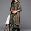 Dhiyona IE Women Green Ethnic Motifs Printed Kurta with Trousers & With Dupatta