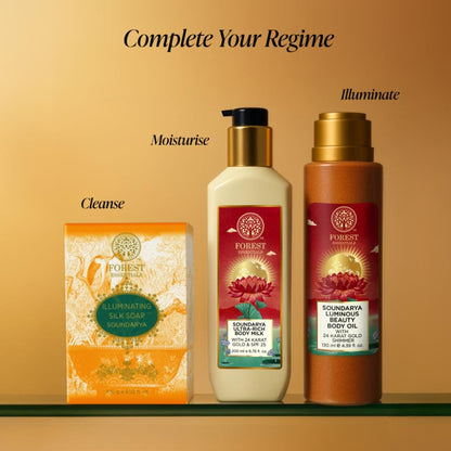 Forest Essentials Illuminating Silk Soap Soundarya With Gold Ayurvedic Handmade Soap