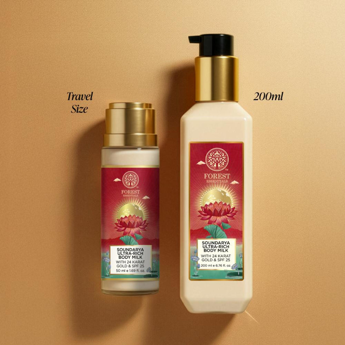 Forest Essentials Ultra Rich Body Milk Soundarya With 24K Gold & SPF25 Natural Body Lotion