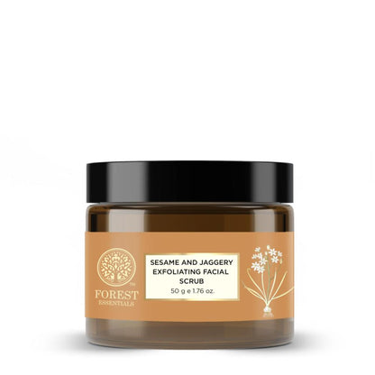 Forest Essentials Nourishing Facial Scrub for Dry Skin - Black Sesame & Jaggery Ayurvedic Face Scrub