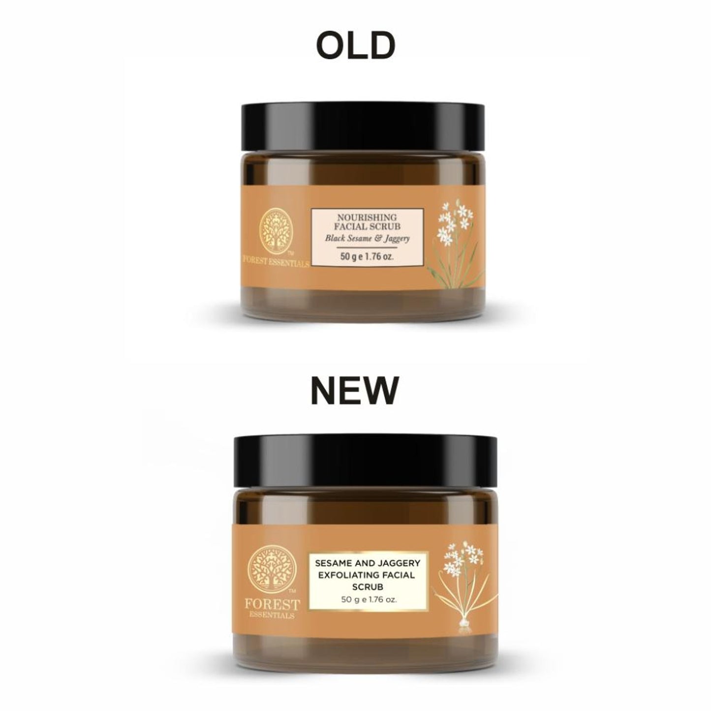 Forest Essentials Nourishing Facial Scrub for Dry Skin - Black Sesame & Jaggery Ayurvedic Face Scrub