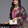 Indyancart IE Women Yoke Design Regular Pure Cotton Kurta with Palazzos & With Dupatta