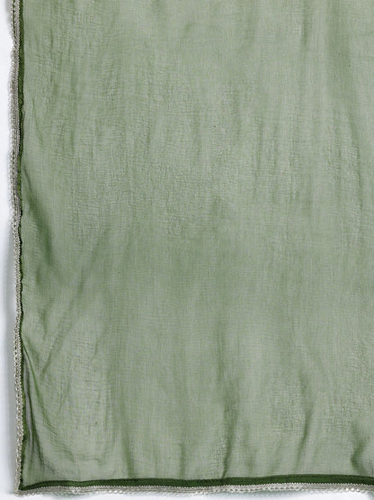 Ethnic Motifs Embroidered Kurta with Trousers & With Dupatta