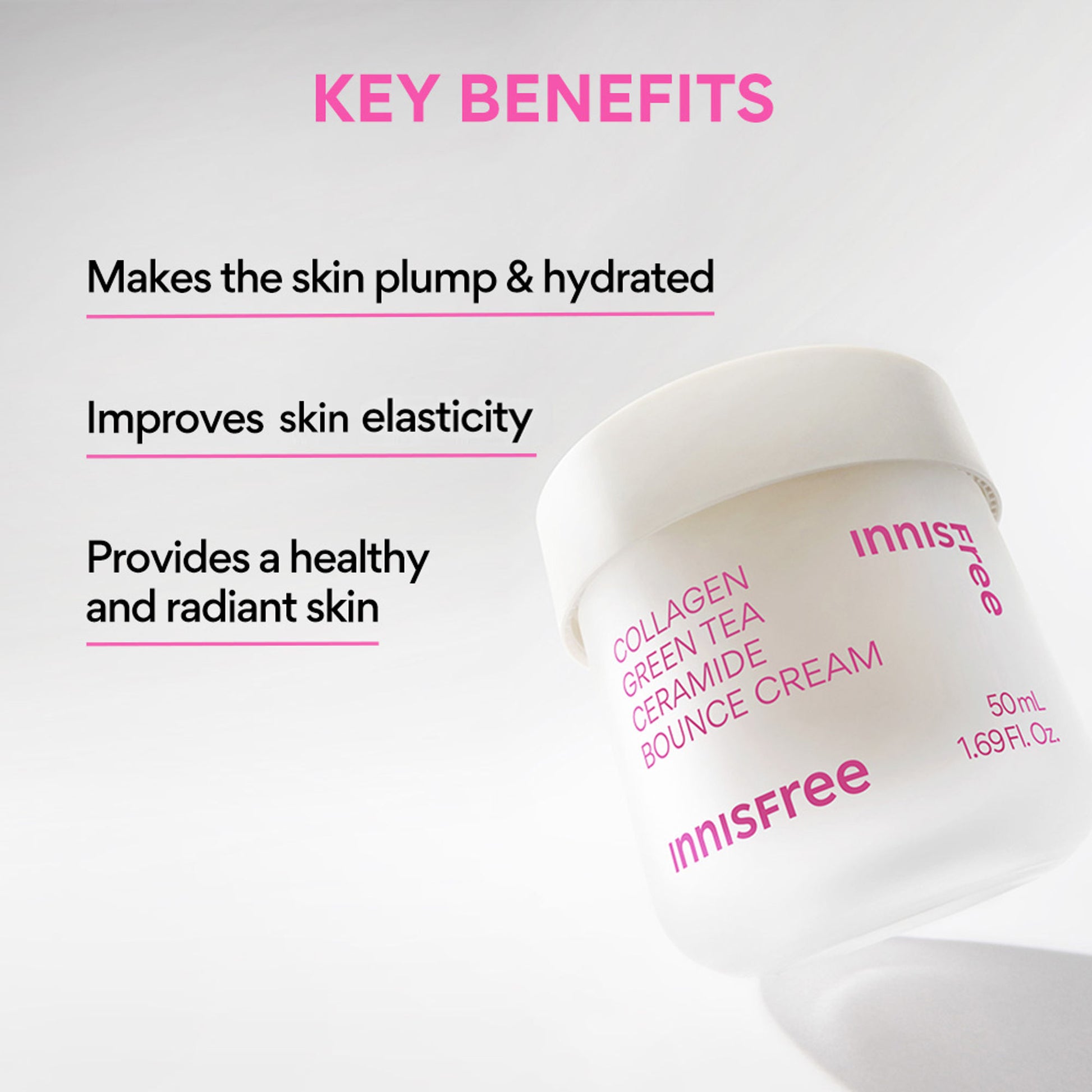 Innisfree Collagen Booster Green Tea Cream - Firming & Hydrating Care