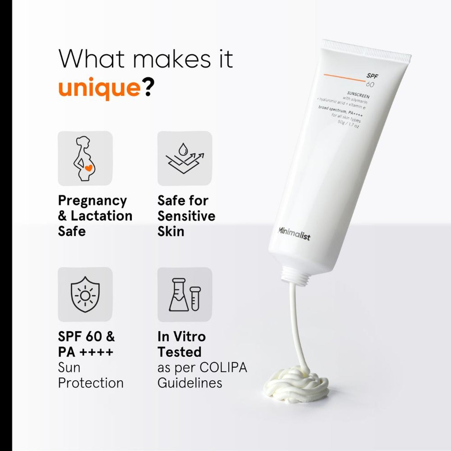 Minimalist SPF 60 PA ++++ Sunscreen - Pregnancy & Lactation Safe For Sensitive Skin