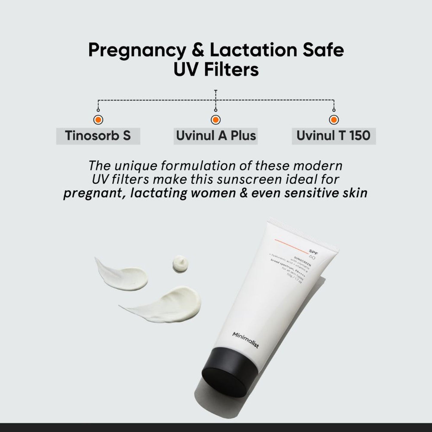 Minimalist SPF 60 PA ++++ Sunscreen - Pregnancy & Lactation Safe For Sensitive Skin