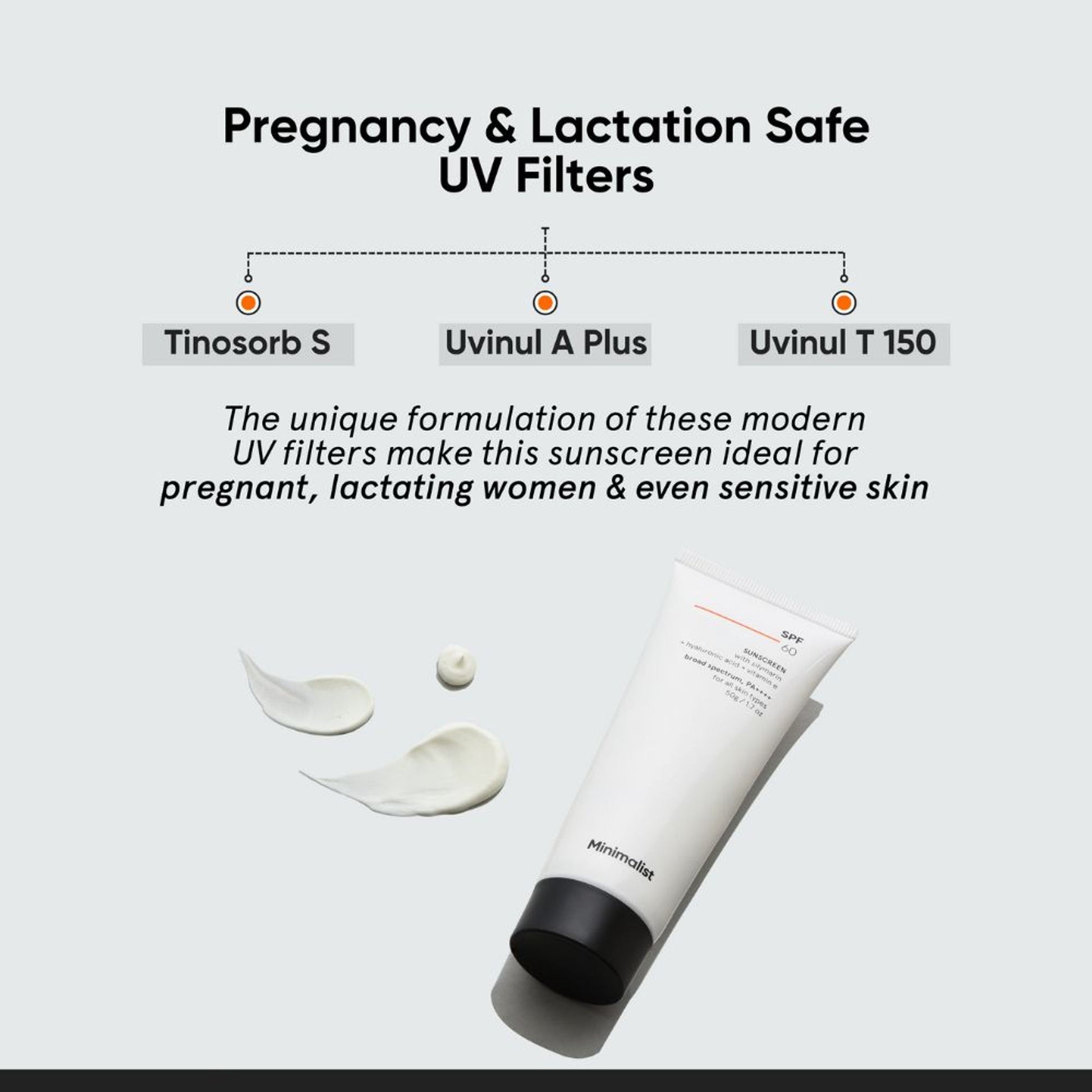 Minimalist SPF 60 PA ++++ Sunscreen - Pregnancy & Lactation Safe For Sensitive Skin
