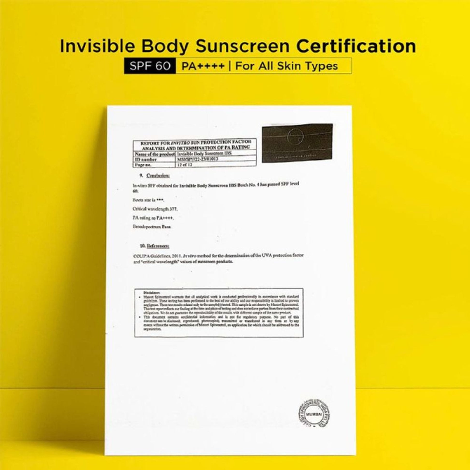 SunScoop Invisible Body Spray Sunscreen SPF 60 - Broad Spectrum, No White Cast & Non Comedogenic