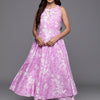Dhiyona VA Women's Floral Printed Empire Pure Cotton Anarkali Kurta with Trouser
