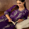 Dhiyona IE Printed V-Neck Tunic With Trousers
