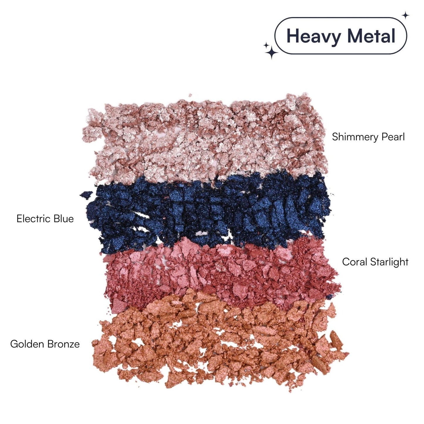 Gush Beauty 4 In 1 Eyeshadow Palette Easy To Blend Kpop - Heavy Metal