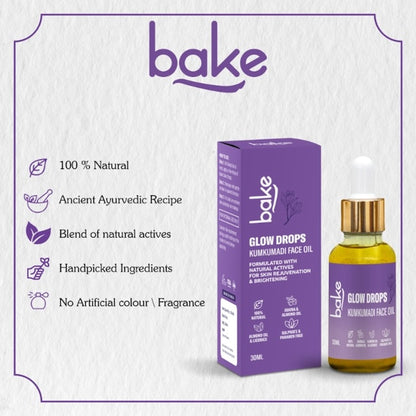 BAKE Kumkumadi Face Oil For Brightening & Glowing Skin