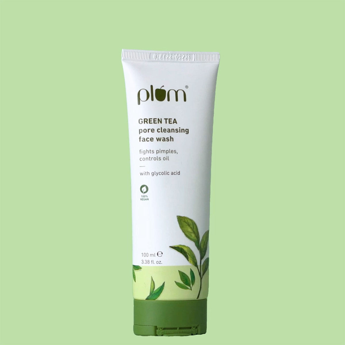 Plum Green Tea Pore Cleansing Gel Face Wash With Glycolic Acid - Fights Pimpels & Control Oil