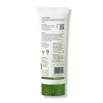 Plum Green Tea Pore Cleansing Gel Face Wash With Glycolic Acid - Fights Pimpels & Control Oil
