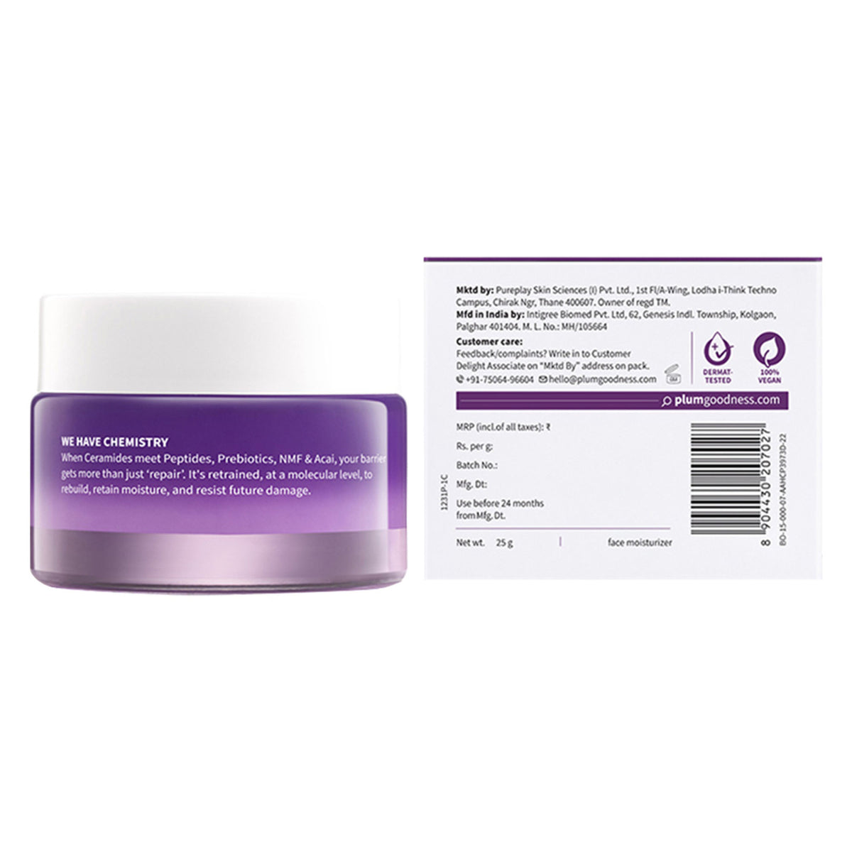 Plum Cerasense Moisturizer for Instant Barrier Repair & 72-Hr Moisturization