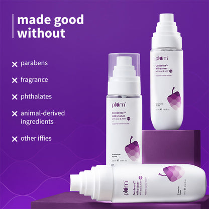 Plum Cerasense Milky Toner with Ceramides & Peptides For Barrier Repair