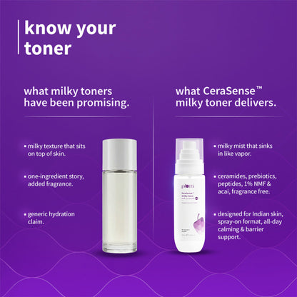 Plum Cerasense Milky Toner with Ceramides & Peptides For Barrier Repair