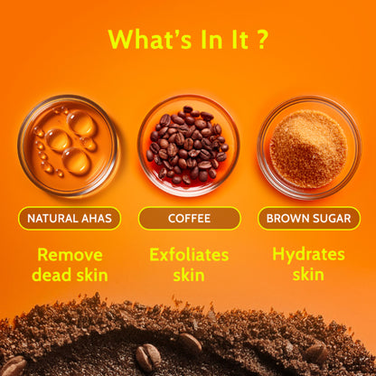 Chemist at Play Exfoliating Natural AHAs Body Scrub For Removing Tan & Dead Skin Cells-Coffee Body Scrubs