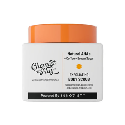 Chemist at Play Exfoliating Natural AHAs Body Scrub For Removing Tan & Dead Skin Cells-Coffee Body Scrubs