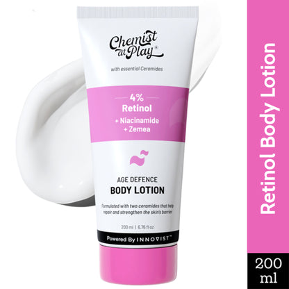 Chemist at Play Anti-Aging Body Lotion With 4% Retinol, Niacinamide & Zemea
