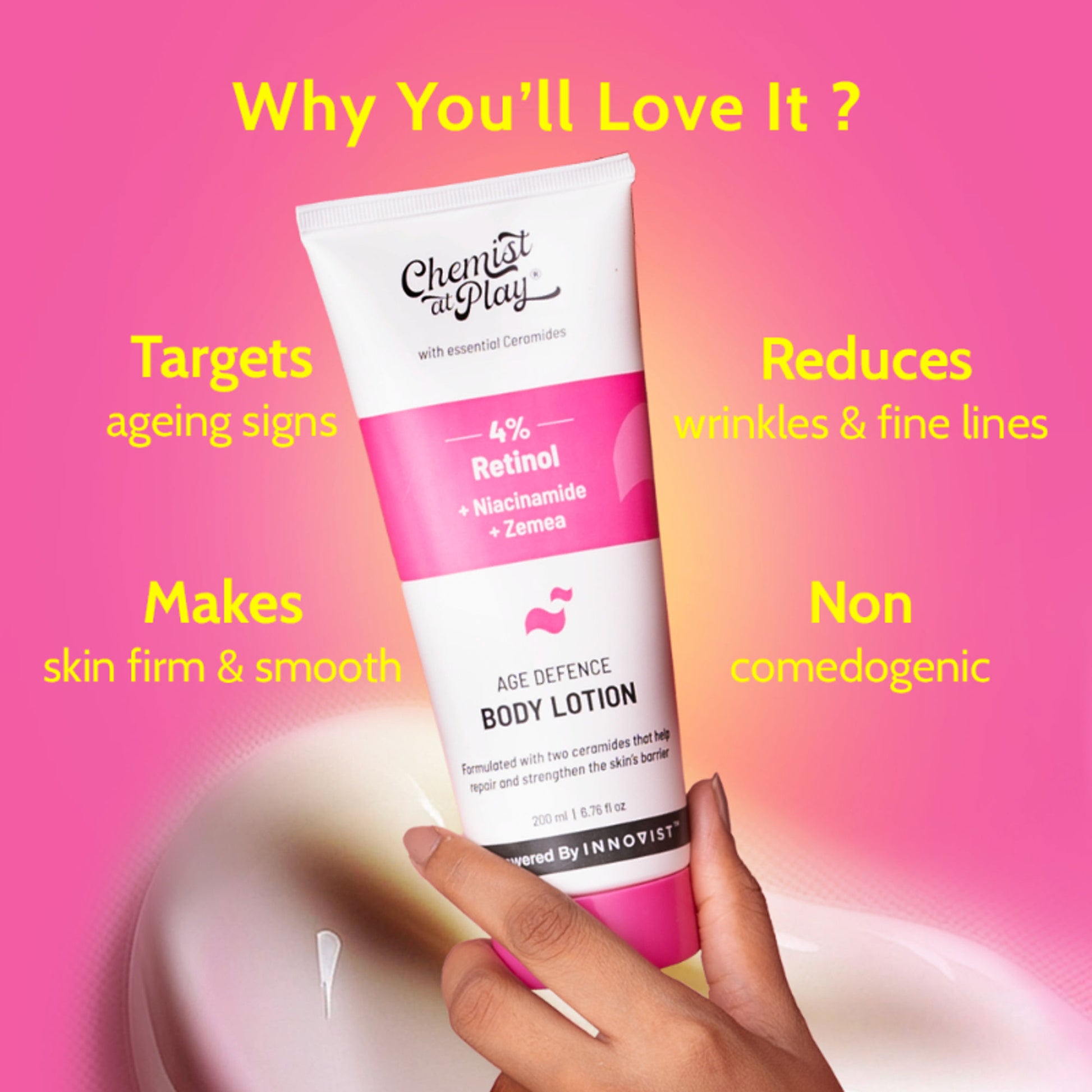 Chemist at Play Anti-Aging Body Lotion With 4% Retinol, Niacinamide & Zemea