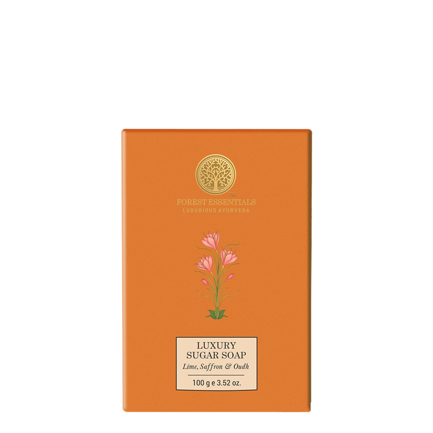 Forest Essentials Lime Saffron & Oudh Ayurvedic Luxury Handmade Soap