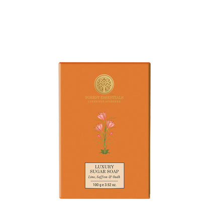 Forest Essentials Lime Saffron & Oudh Ayurvedic Luxury Handmade Soap