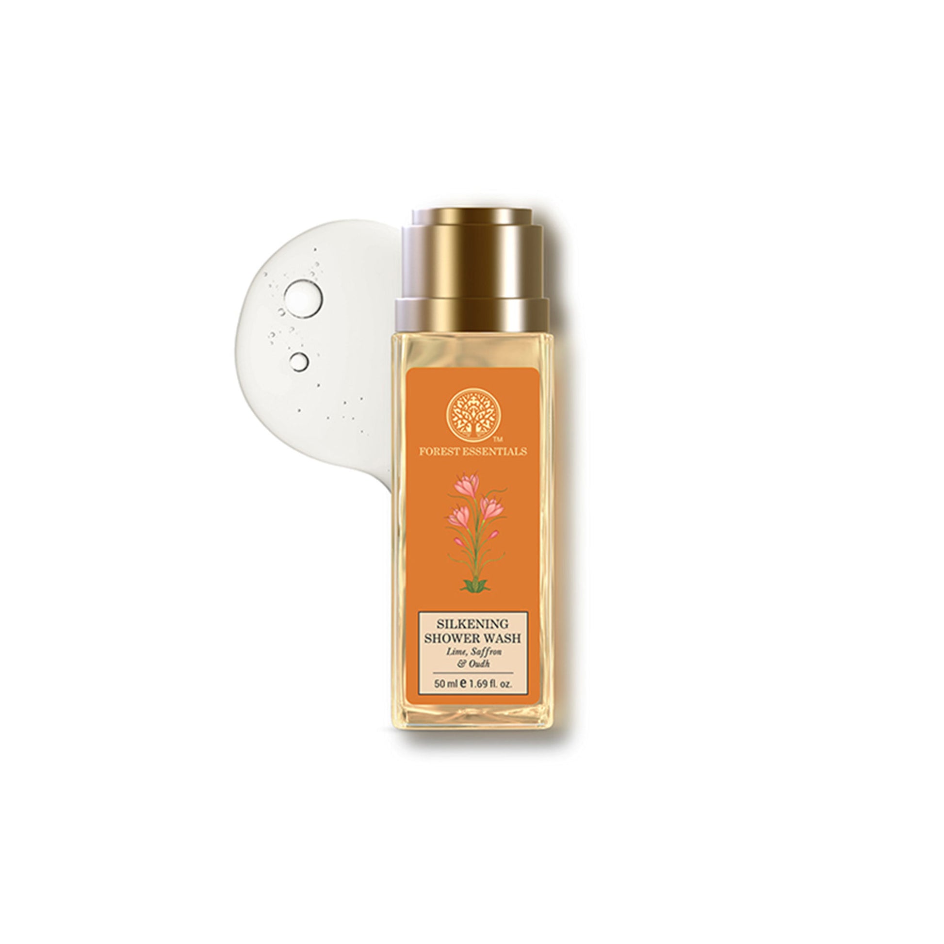 Forest Essentials Silkening Lime Saffron & Oudh Natural Shower Wash