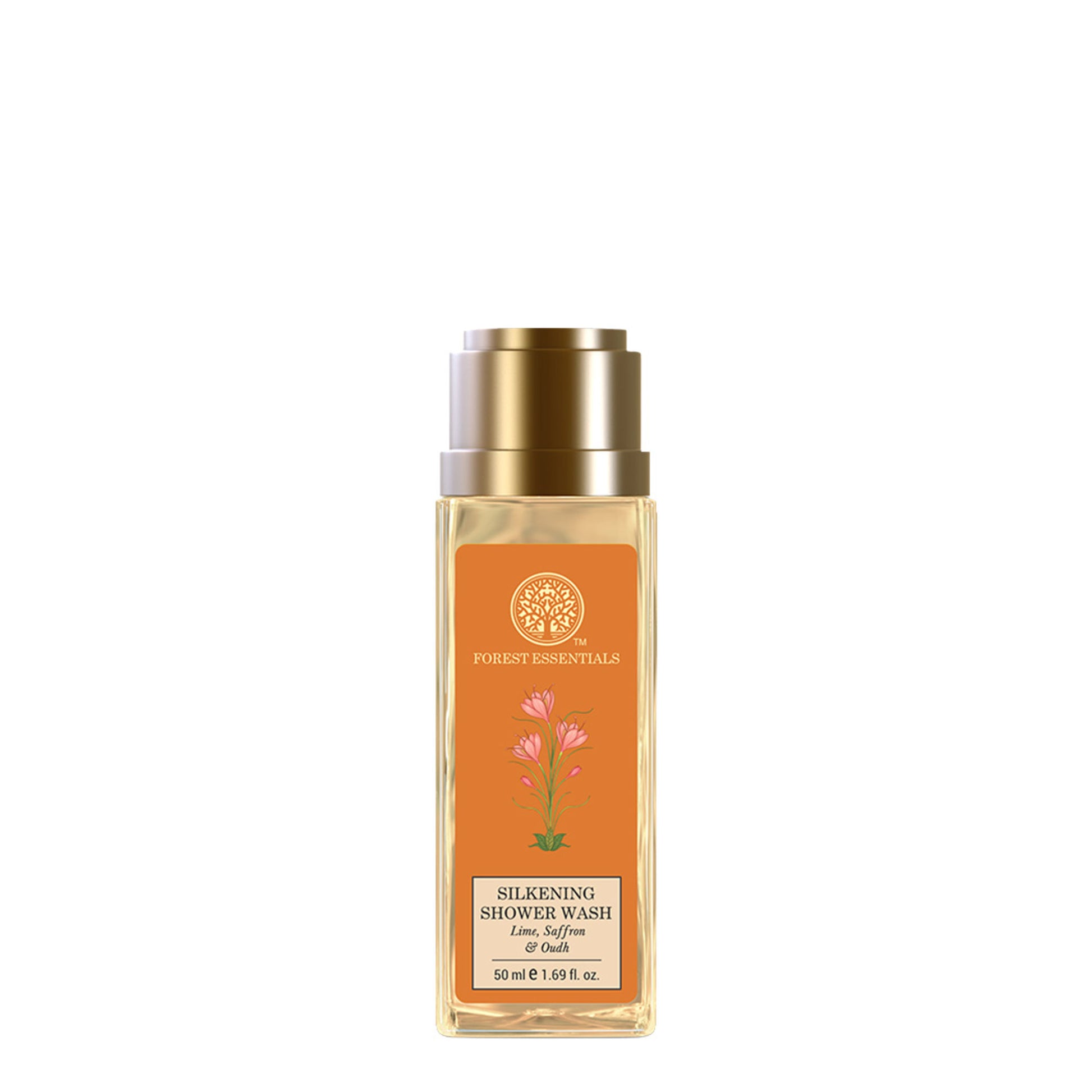 Forest Essentials Silkening Lime Saffron & Oudh Natural Shower Wash