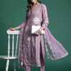 Dhiyona IE Floral Embroidered Kurta with Trousers & Dupatta