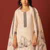 Dhiyona IE Floral Printed Linen Kurta With Trousers & Dupatta