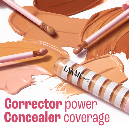 Lakme 9to5 Hya Beach Edit Color Correcting Concealer, SPF 40, Buildable Matte - Deep Rich 5