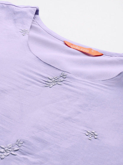 Indyancart IE Floral Embroidered Kurta with Trousers & With Dupatta