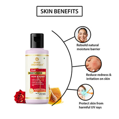 Khadi Organique Rose & Honey Mosturizer