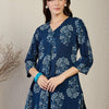 Dhiyona IE Printed Cotton V-Neck Tunic With Trousers Co-Ords