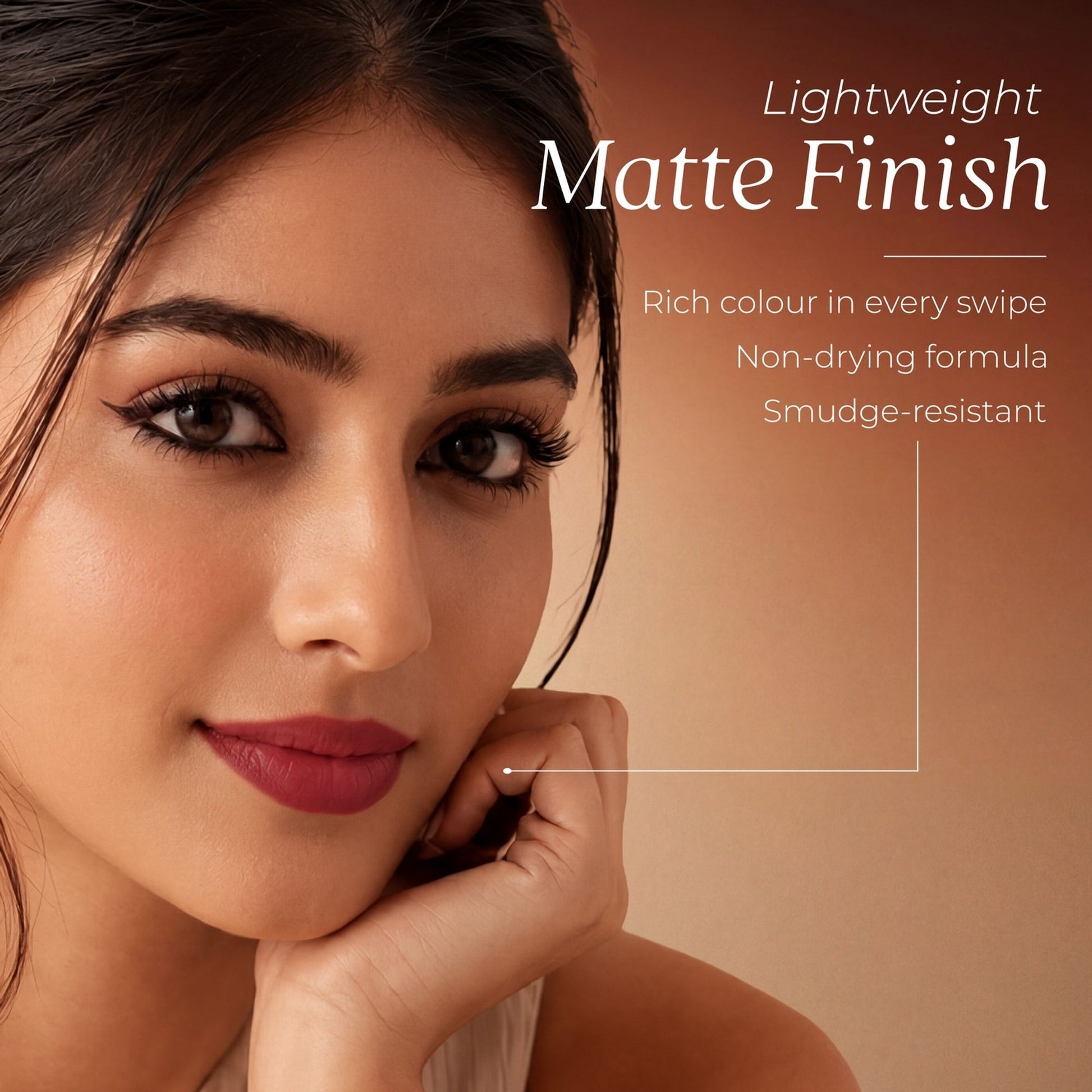 Just Herbs Herb Enriched Matte Liquid Lipsticks, Deeps & Reds, Hydrating & Lightweight - Pack of 5 - Nudes and Browns