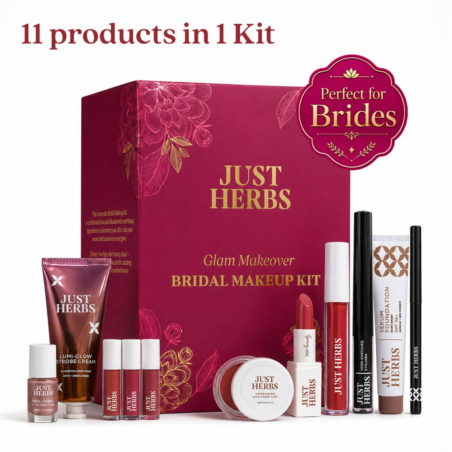 Just Herbs Wedding Vows Glam Essentials With Matte Lipstick