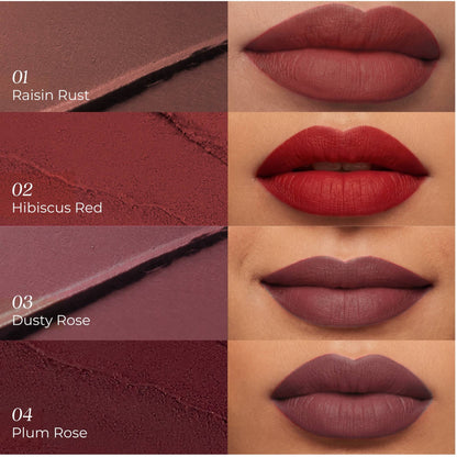 Just Herbs Herb Enriched Matte Liquid Lipstick Kit - Red & Bold
