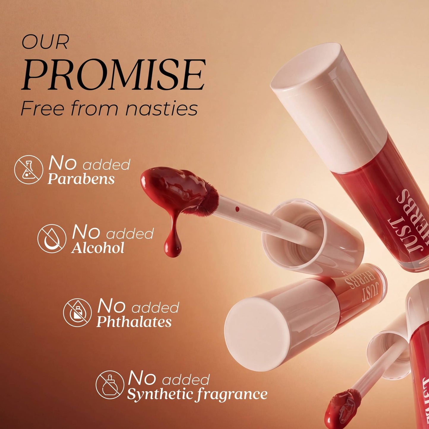 Just Herbs Herb Enriched Matte Liquid Lipstick Kit - Red & Bold