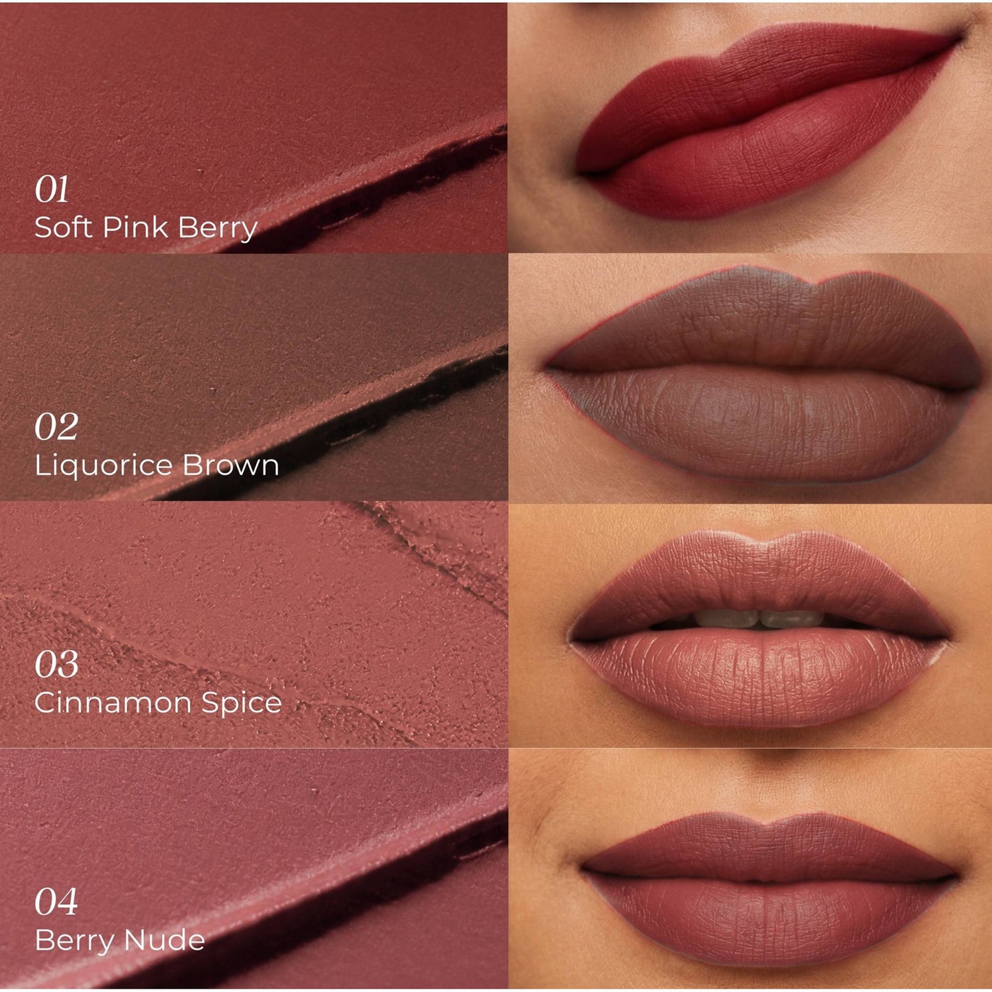 Just Herbs Herb Enriched Matte Liquid Lipstick Kit - Nude & Brown