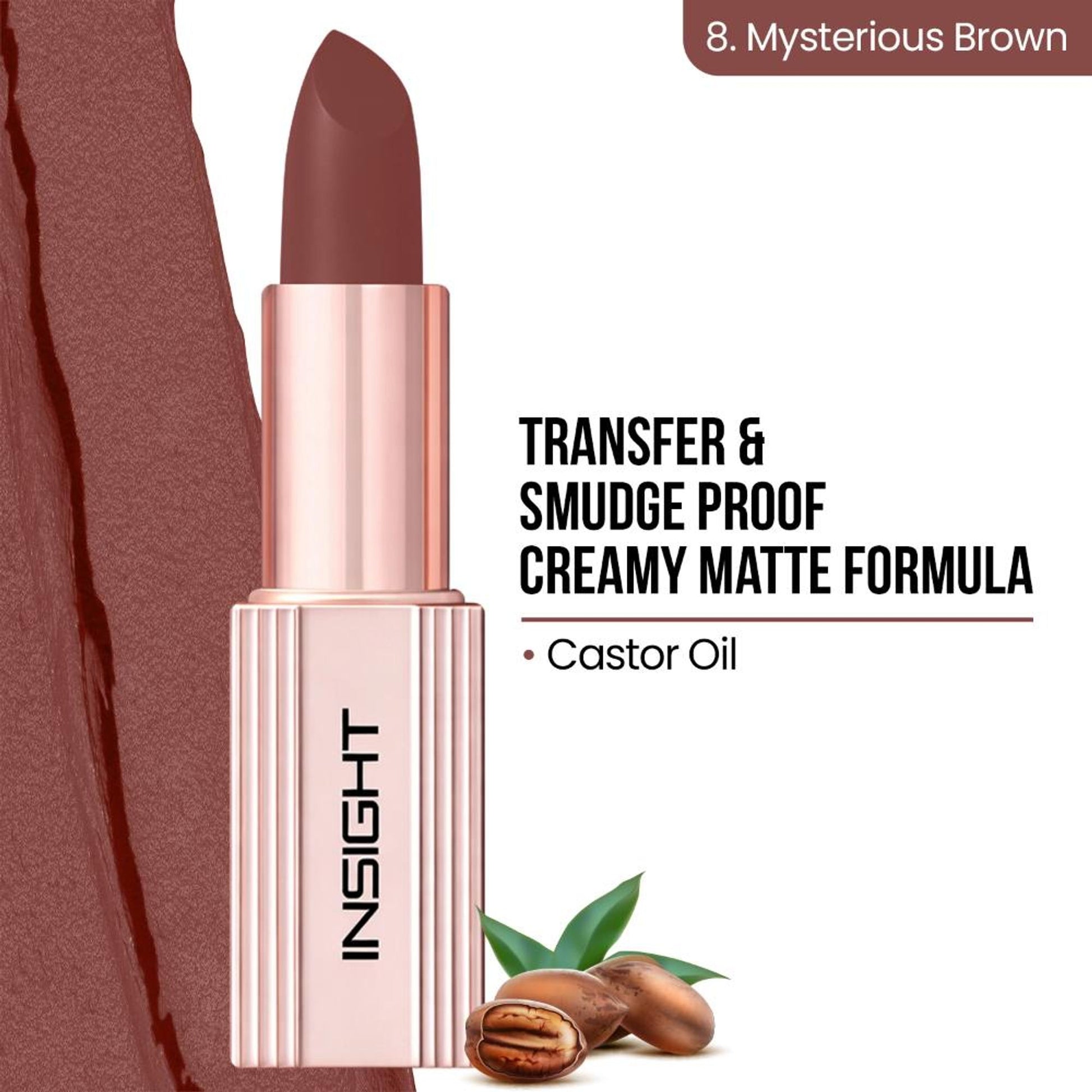 Insight Cosmetics Soft Blur Matte Lipstick - Mysterious Brown