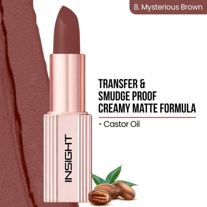 Insight Cosmetics Soft Blur Matte Lipstick - Mysterious Brown
