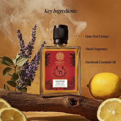 Forest Essentials Cologne Musk, Lime & Patchouli - Long Lasting & Sophisticated