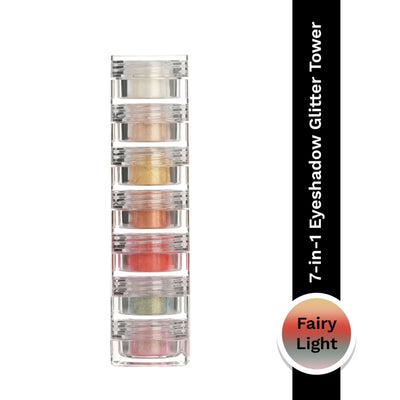 PAC Pigment Tower Fairy Light - 7 in 1 Loose Glitter Eyeshadow, High Impact Payoff, Non Chunky