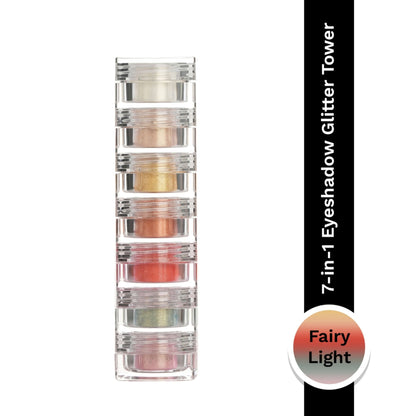 PAC Pigment Tower Fairy Light - 7 in 1 Loose Glitter Eyeshadow, High Impact Payoff, Non Chunky
