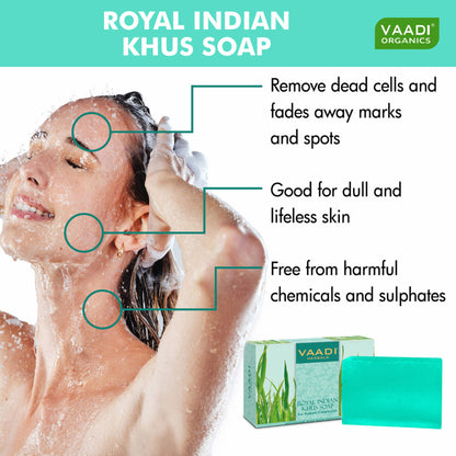 Vaadi Herbals Royal Indian Khus Soap for Radiant Complexion