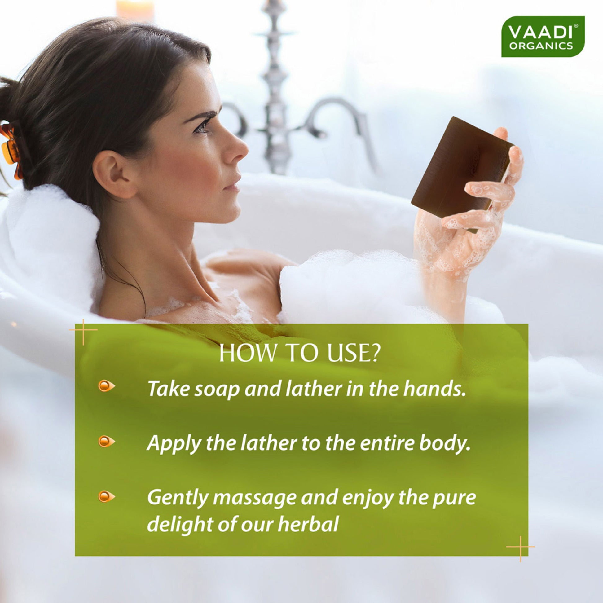 Vaadi Herbals Enticing Lemongrass Scrub Soap With Charcoal