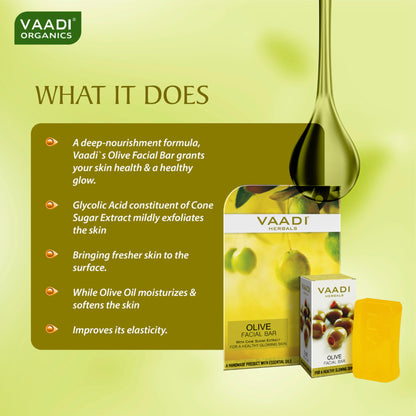 Vaadi Herbals Olive Facial Bar With Cane Sugar Extract