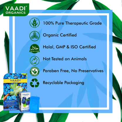 Vaadi Herbals Blueberry Facial Bar With Extract Of Mint Anti-Ageing/Anti Wrinkle